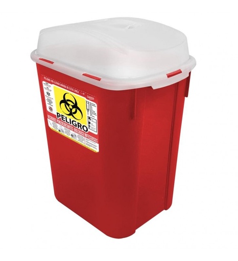 [8223RPBI] Cesto 20 Lts Residuos Punzocortantes Rojo Sablon