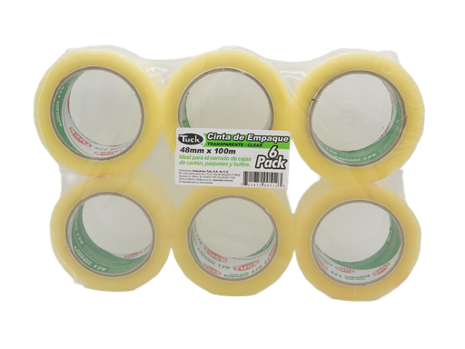 [000270] Cinta Transparente T-179 48 x 100 C/ 6 pzs Tuk
