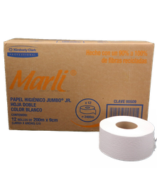 [000503] Papel Higienico Marli Jumbo Jr 200 mts C/ 12 pzs 90509 Kimberly