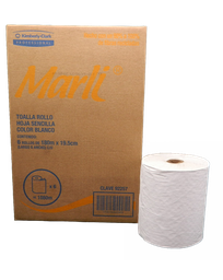 [000506] Toalla Rollo Marli Blanca 180 mts C/ 6 pzs 92257 Kimberly