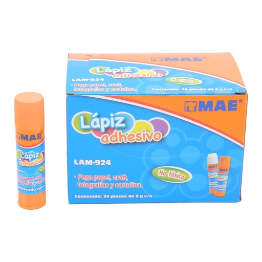 [000304] Lapiz Adhesivo 9 grs C/ 24 pzs Mae