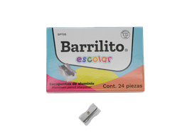 [000470] Sacapuntas Metalico Rectangular C/ 24 pzs Barrilito