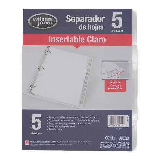 [000022] Separador IR-13 Claro Acco