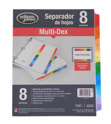 [000026] Separador Multidex C/ 8 Acco