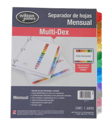 [000030] Separador Multidex Mensual Acco