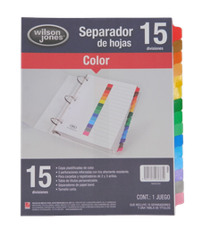 [000035] Separador Multidex C/ 15 S/ Numero Acco