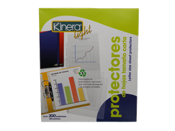 [000165] Protector de Hojas Kinera Light T/ Carta C/ 200 pzs Azor