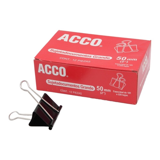 [000003] Binder Clip Grande 51 mm 2" C/ 12 pzs Acco