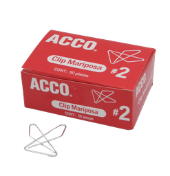 [000007] Clip Mariposa #2 C/ 50 pzs Acco