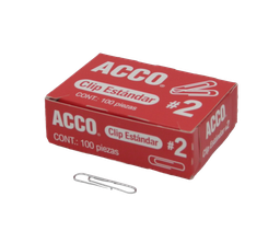 [000009] Clip Estandar #2 C/ 100 pzs Acco