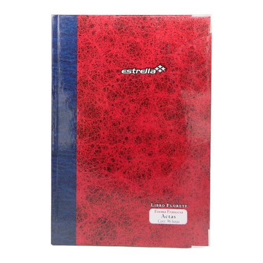 [000321] Libro Florete F/ Francesa Actas C/ 96 hjs Estrella