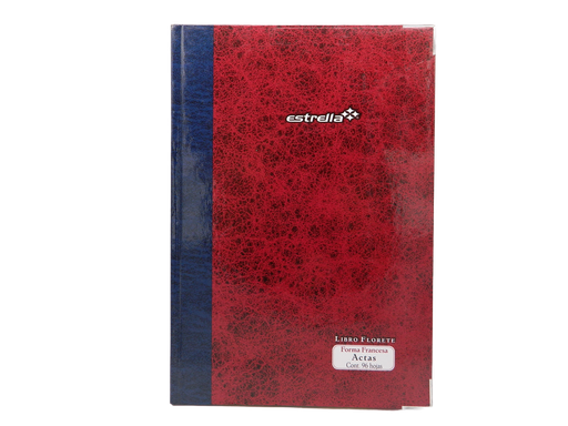 [000321] Libro Florete F/ Francesa Actas C/ 96 hjs Estrella