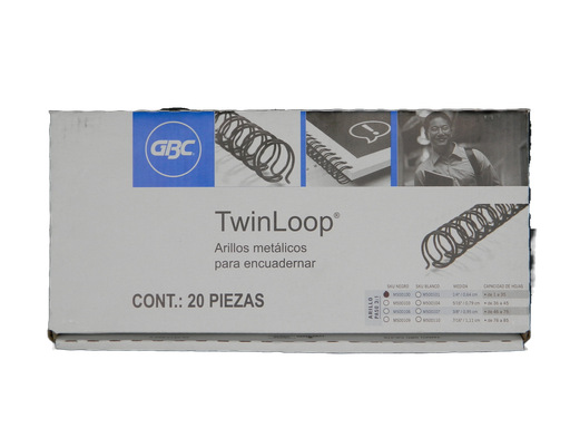 [000066] Arillo Metalico 1/4" Negro C/ 20 pzs Gbc