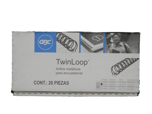 [000069] Arillo Metalico 5/16" Negro C/ 20 pzs Gbc