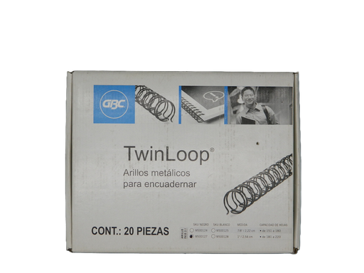 [000073] Arillo Metalico 1" Negro C/ 20 pzs Gbc