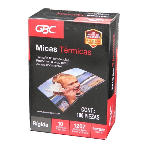 [000045] Mica Termica 9 x 13.5 1207 C/ 100 pzs Gbc