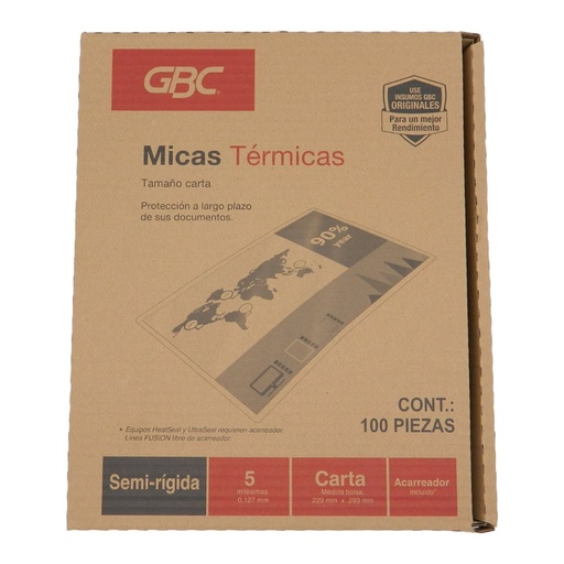 [000050] Mica Termica T/ Carta 5 Mil C/ 100 pzs Gbc