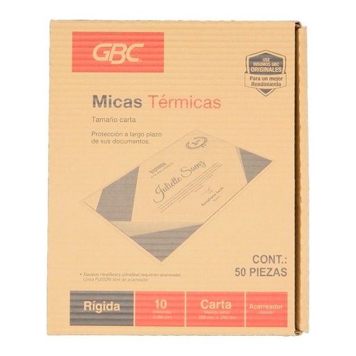 [000051] Mica Termica T/ Carta 10 Mil C/ 50 pzs Gbc