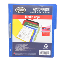 [000015] Folder Accopress C/ Broche T/ Carta Azul Obscuro C/ 10 pzs Acco