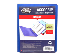 [000017] Folder Accogrip C/ Palanca T/ Carta Azul Obscuro C/ 4 pzs Acco