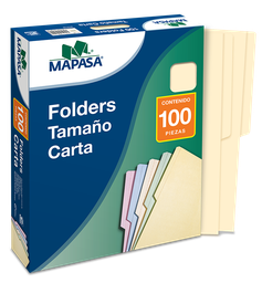 [000086] Folder Manila T/ Carta C/ 100 pzs Mapasa Arpapel
