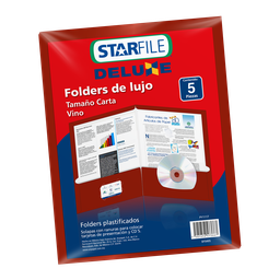 [000116] Folder Deluxe T/ Carta Vino C/ 5 pzs Arpapel