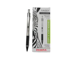 [000298] Lapicero Metalico 0.5 mm Negro C/ 12 pzs M-301 Zebra