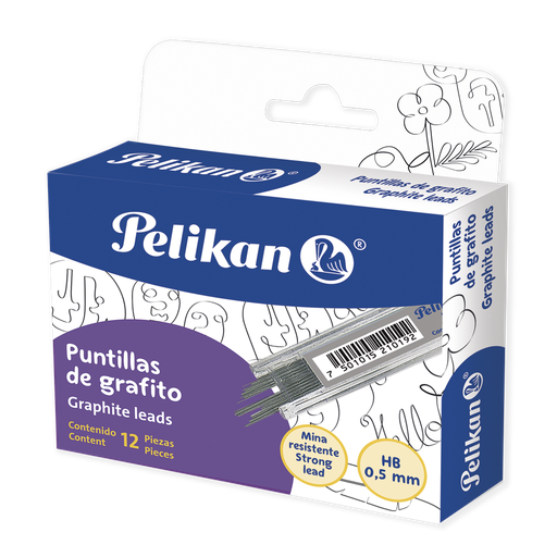[000456] Puntillas 0.5 mm C/ 12 puntillas C/ 12 pzs Pelikan