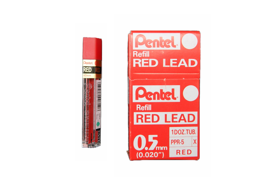 [000461] Puntillas Hi-Polymer Rojo 0.5 mm C/ 12 puntillas C/ 12 pzs Pentel