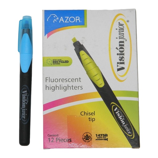 [000154] Marcatexto Vision Jr Azul C/ 12 pzs Azor