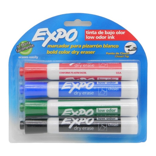 [000331] Marcador P/ Pizarron Expo C/ 4 pzs Newell