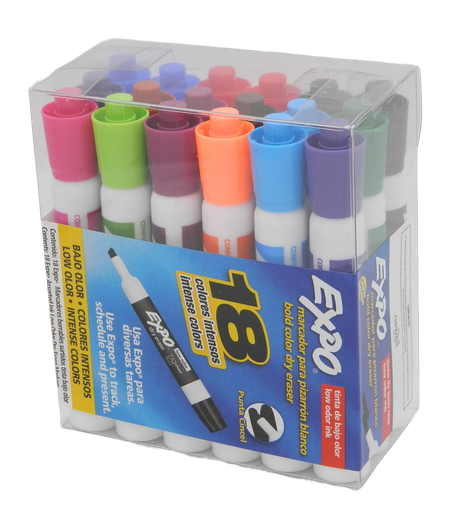 [000343] Marcador P/ Pizarron Expo C/ 18 pzs Newell