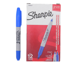 [000358] Marcador Sharpie Twin Tip Azul C/ 12 pzs Newell