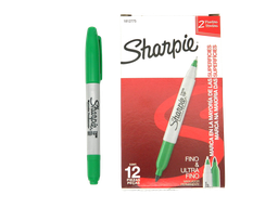 [000361] Marcador Sharpie Twin Tip Verde C/ 12 pzs Newell