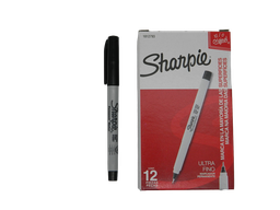 [000362] Marcador Sharpie P/ Ultra Fino Negro C/ 12 pzs Newell