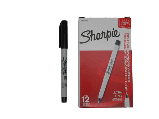 [000362] Marcador Sharpie P/ Ultra Fino Negro C/ 12 pzs Newell