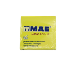 [000369] Notas Adhesivas 3 x 3 Continuas Amarillo C/ 100 pzs Mae