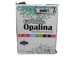 [000253] Cartulina Opalina Blanca T/ Carta 220 grs C/ 100 pzs Saira