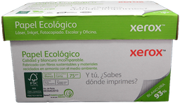 [000374] Papel Bond Xerox Ecologico T/ Carta 93% Blancura 75 grs C/ 5,000 hjs