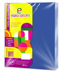 [000093] Papel Eurocolor T/ Carta Azul Intenso C/ 100 pzs Arpapel