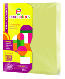 [000098] Papel Eurocolor T/ Carta Verde Pastel C/ 100 pzs Arpapel