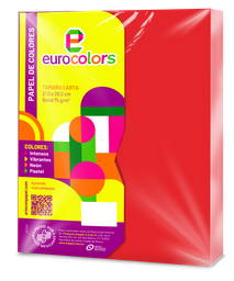 [000103] Papel Eurocolor T/ Carta Rojo Intenso C/ 100 pzs Arpapel