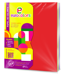 [000107] Papel Eurocolor T/ Carta Surtido Intensos C/ 100 pzs Arpapel