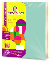 [000108] Papel Eurocolor T/ Carta Surtido Pastel C/ 100 pzs Arpapel