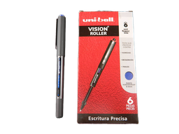 [000212] Pluma Uniball 0.5 mm P/ Ultrafino Azul Vision C/ 6 pzs UB-150 Azor