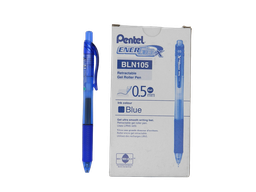 [000408] Pluma Energel 0.5 mm P/ Fino Retractil Azul C/ 12 pzs BLN105 Pentel