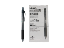 [000409] Pluma Energel 0.5 mm P/ Fino Retractil Negro C/ 12 pzs BLN105 Pentel