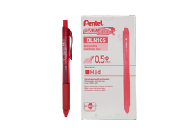 [000410] Pluma Energel 0.5 mm P/ Fino Retractil Rojo C/ 12 pzs BLN105 Pentel