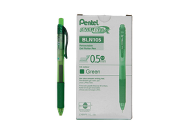 [000411] Pluma Energel 0.5 mm P/ Fino Retractil Verde C/ 12 pzs BLN105 Pentel