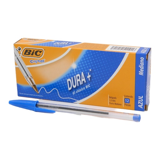 [000420] Pluma 1.0 mm P/ Mediano Azul C/ 12 pzs Bic